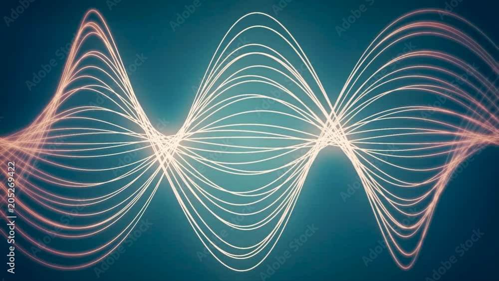 Aufkleber animated background of lines and shapes. fluctuations of lanes in motion