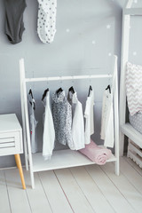 Children's clothes hanger in the room