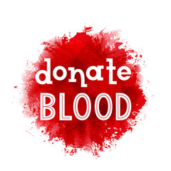 Donate blood hand lettering poster