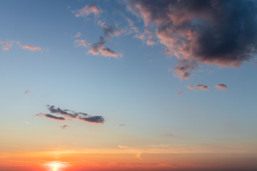 Amazing sundown sky