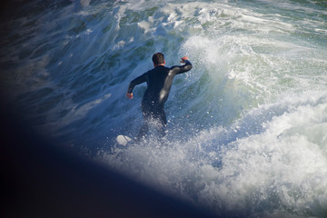 Eric Surfing the Lane