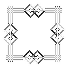Obraz premium vintage geometric shape art deco retro frame vector illustration