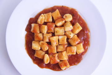 Gnocchi with tomato sauce, Sao Paulo, Brazil
