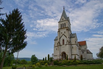 Fototapeta na wymiar St. Michal church in Surice, Slovakia