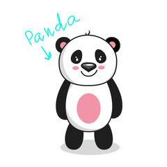 Obraz na płótnie Canvas cute vector panda