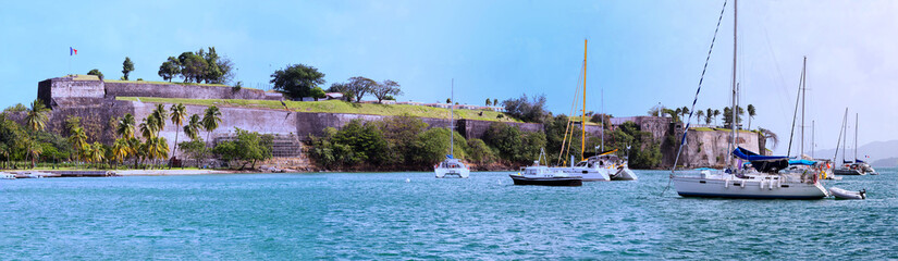 The Fort Saint Louis, Martinique island , French West Indies.