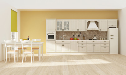Kitchen interior 3D rendering