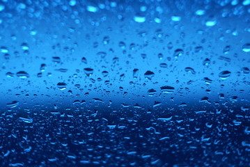 beautiful blue water drops background 