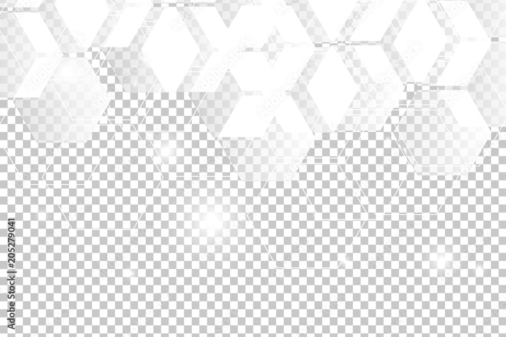 Canvas Prints abstract white geometric hexagon