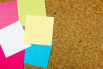 Color empty office sticker. Free space for text. Corck background