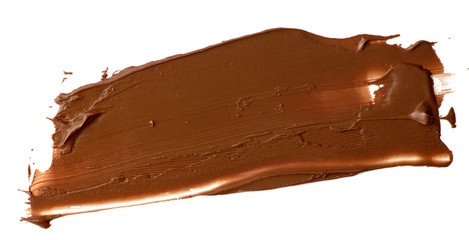 Chocolate spread isolated over white background. Delicious food design