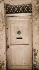 Famous colorful doors in the ancient city of Valletta, Malta.