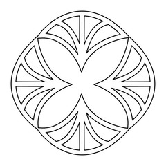 art deco frame vintage ornament abstract motif vector illustration