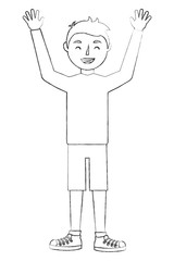 young man celebrating avatar vector illustration design