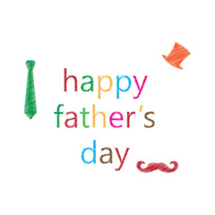Happy Father's Day greeting card. Vector illustration