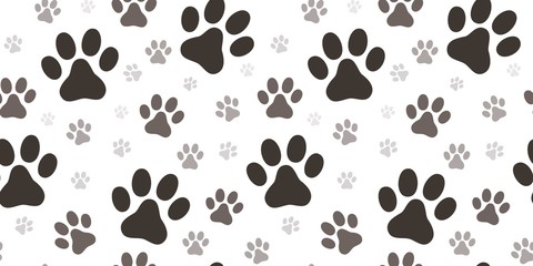 Fototapeta na wymiar Dog paw print seamless pattern