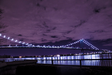 glowing bridges.