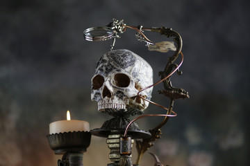 Steampunk teschio tatoo