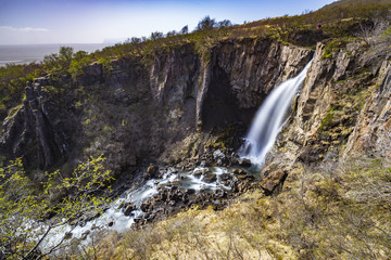 Obraz premium Hundafoss waterfall in Skaftafell, South Iceland