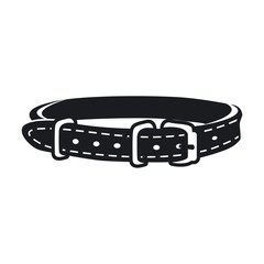 Vector illustration of pet products leash, collar