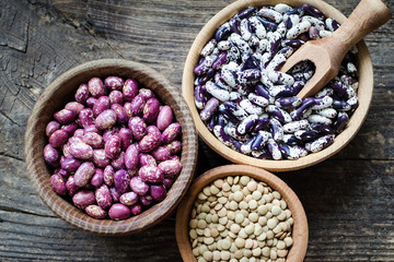 Purple grains-beens in a bowl