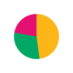 Fototapeta premium Colorful Business Pie Chart for Your Documents, Reports web or Presentations. Vector illustration isolated on white background.