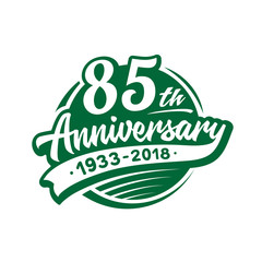 85 years anniversary design template. Vector and illustration. 85th logo. 
