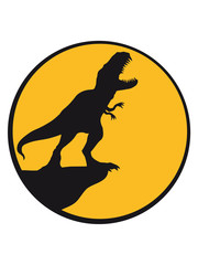 mond nacht klippe heulen wolf silhouette schwarz umriss t-rex fleischfresser böse brüllen tyranosaurus rex gefährlich fressen dino dinosaurier saurier clipart comic cartoon design