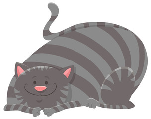 happy tabby cat cartoon animal character