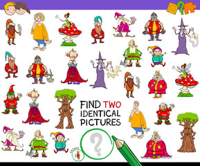 find two identical characters game for kids