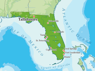 florida physical map