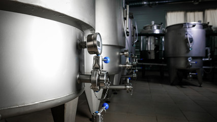 winery with steel containers