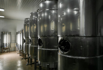 winery with steel containers