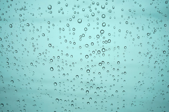 Raindrop on the window.