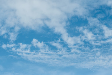retail of beautiful clouds in a blue sky background