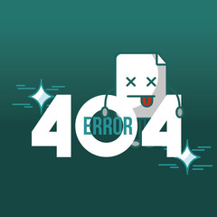 404 error page not found notification trouble vector illustration