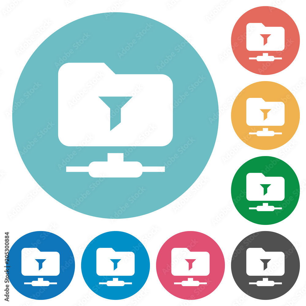 Poster filter ftp remote directory flat round icons