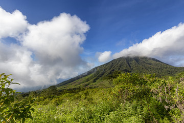 Fototapeta premium Keli Bara mountain next to Kelimutu National Park in Flores, indonesia.