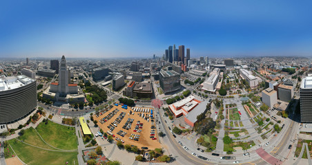 LOS ANGELES DOWNTOWN - 360 DEGREES PANORAMA - DRONE SHOT