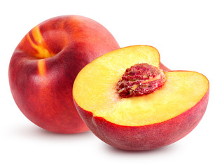peach fruits Isolated