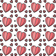hearts love pattern background vector illustration design