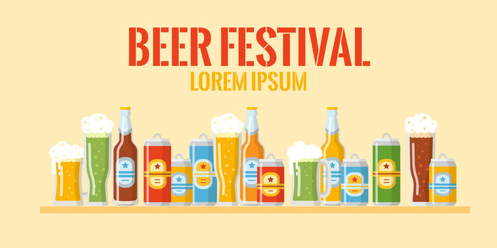 Beer festival colorful banner