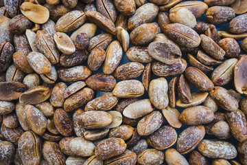 full frame shot of crusty peanuts