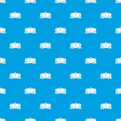 Obraz premium Tank car pattern vector seamless blue repeat for any use