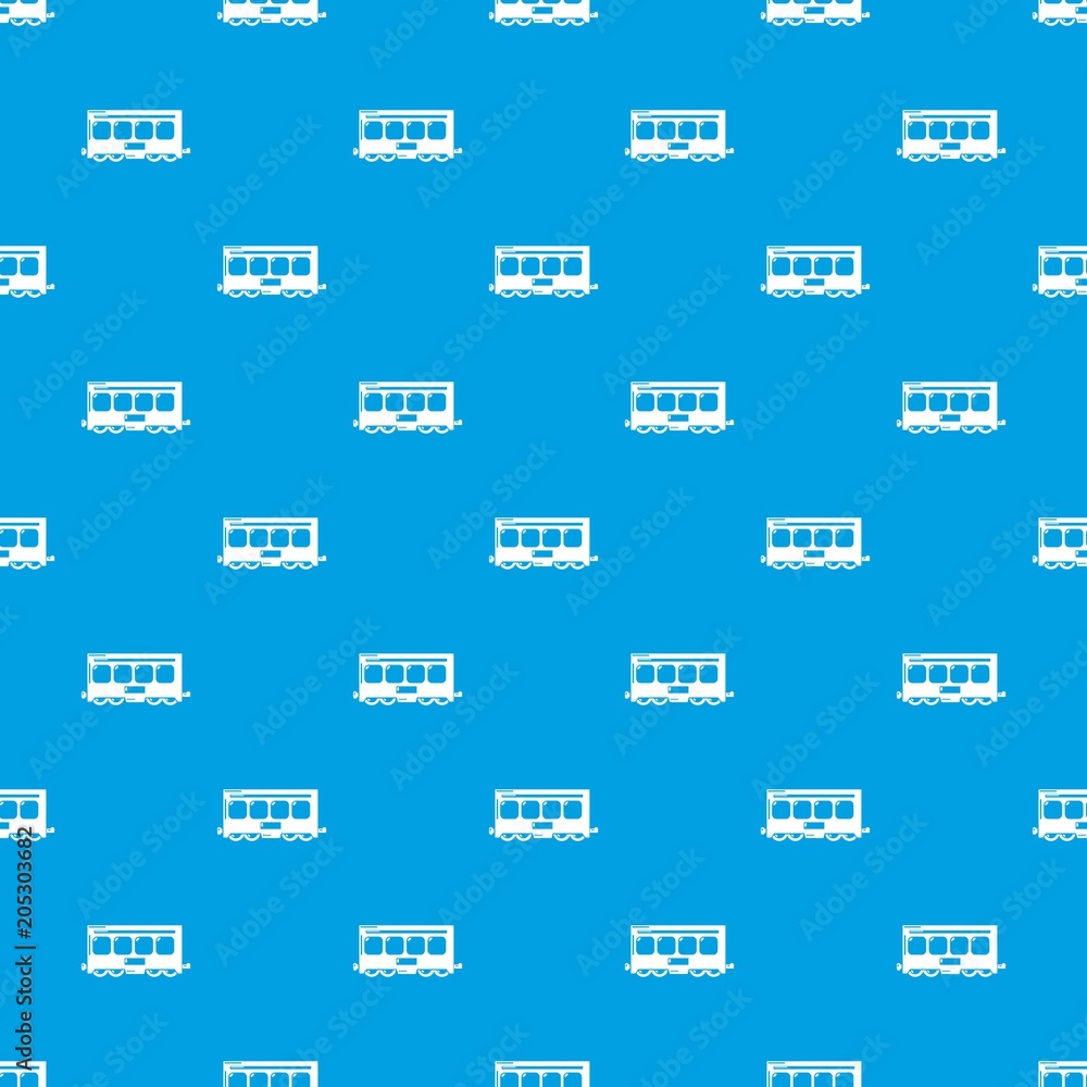 Poster Fast train pattern vector seamless blue repeat for any use