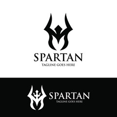 Spartan logo design template. Vector illustration