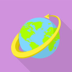 All around the globe icon. Flat illustration of all around the globe vector icon for web design