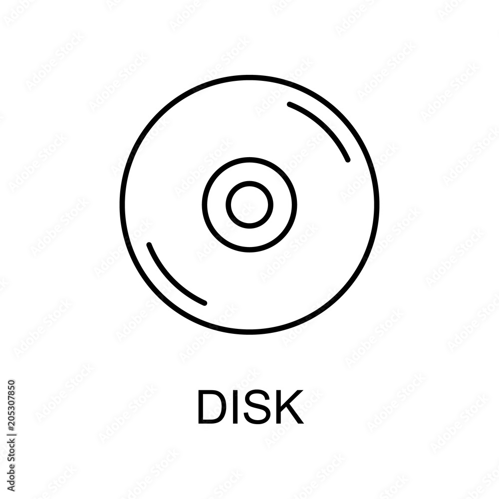 Poster cd disc icon. element of simple music icon for mobile concept and web apps. thin line cd disc icon c