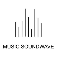 music soundwave icon. Element of simple music icon for mobile concept and web apps. Thin line music soundwave icon can be used for web and mobile