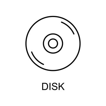 CD disc icon. Element of simple music icon for mobile concept and web apps. Thin line CD disc icon can be used for web and mobile